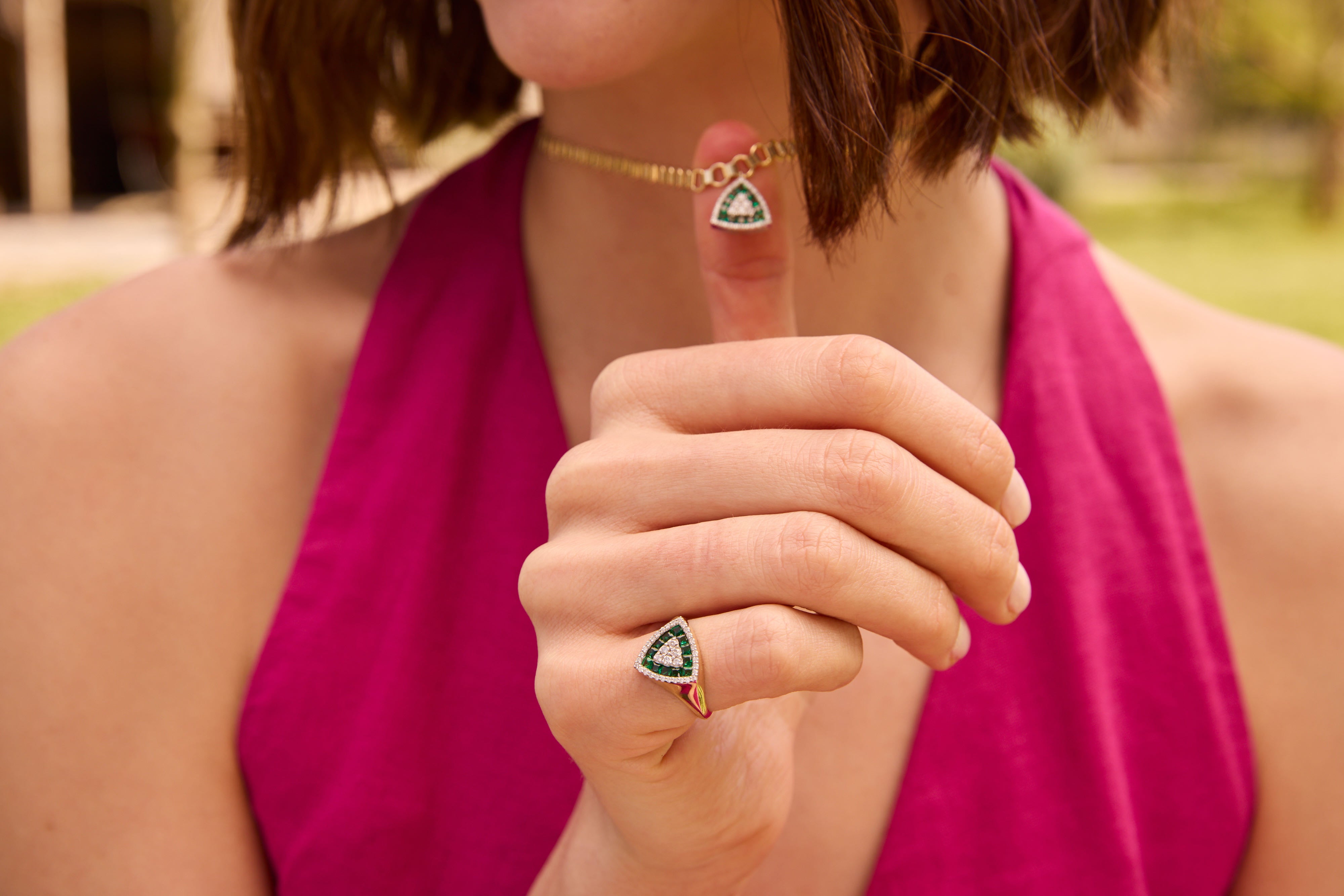 Desert Green Ring