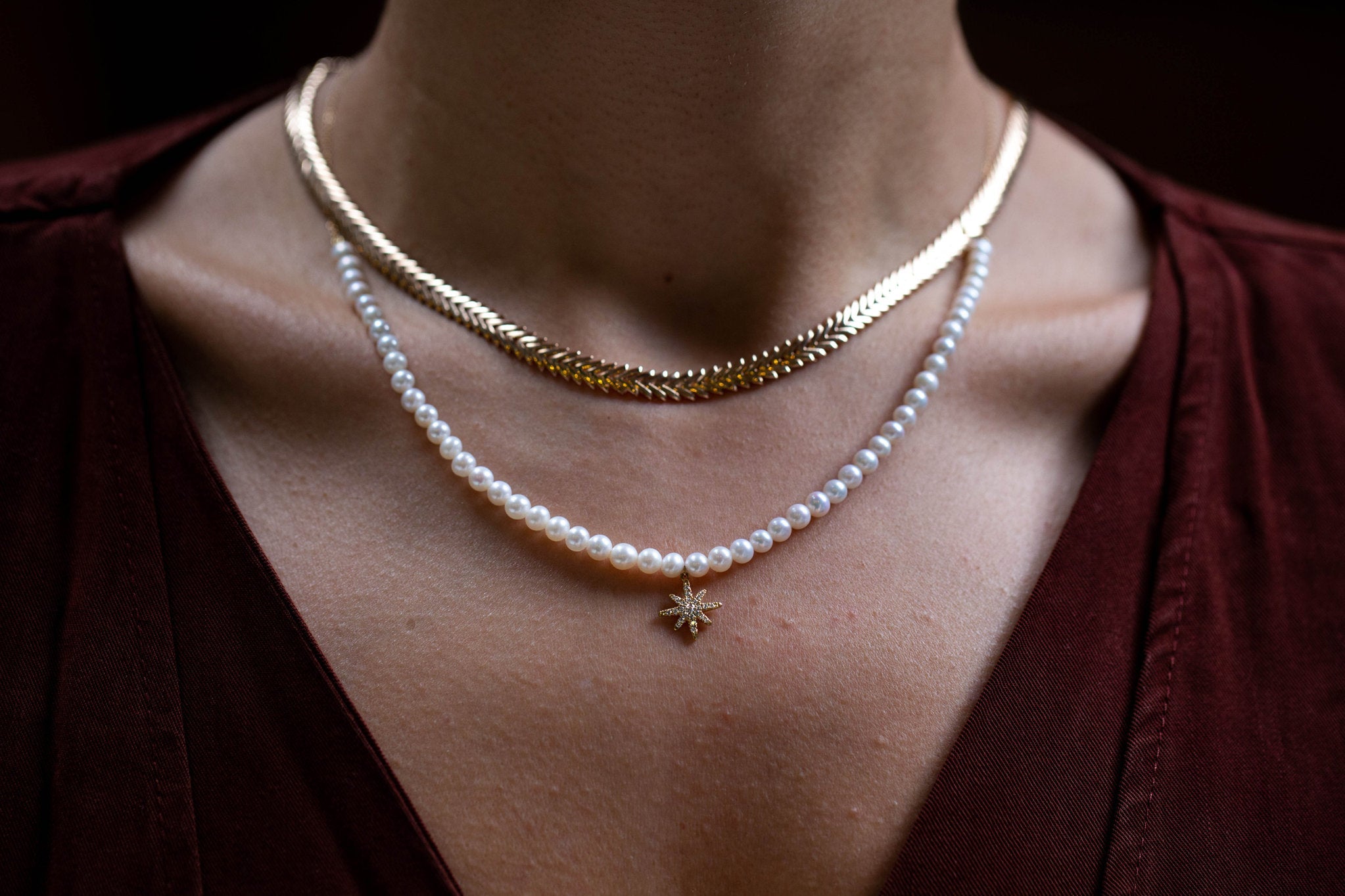 North with Pearl Necklace