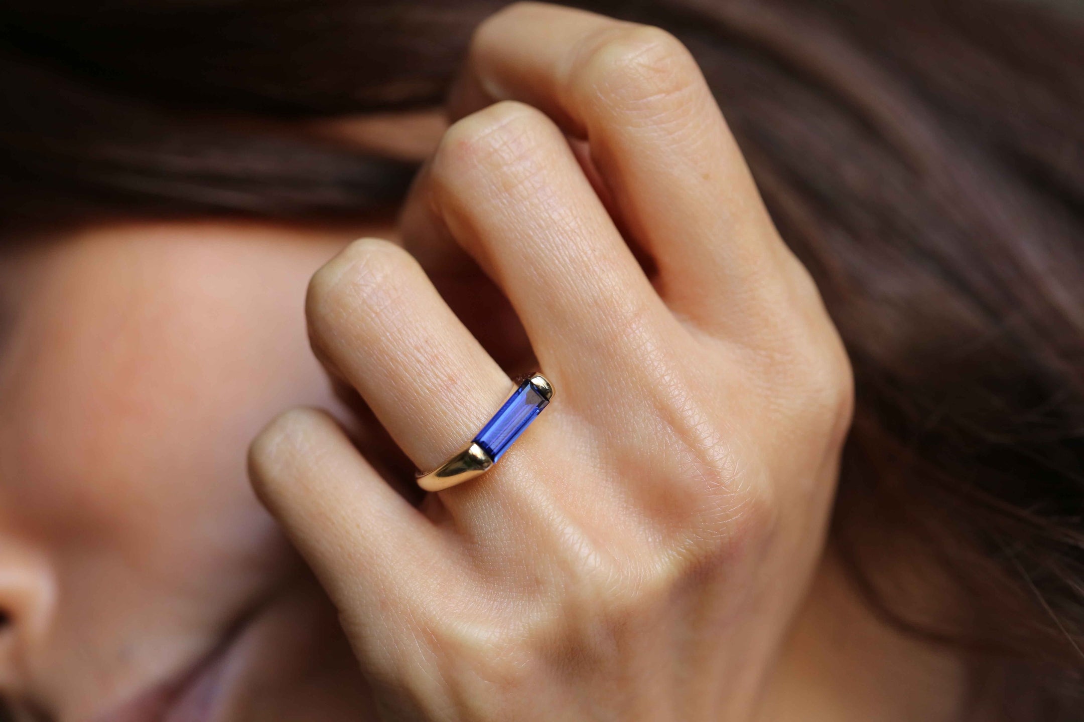 Sapphire Line Ring