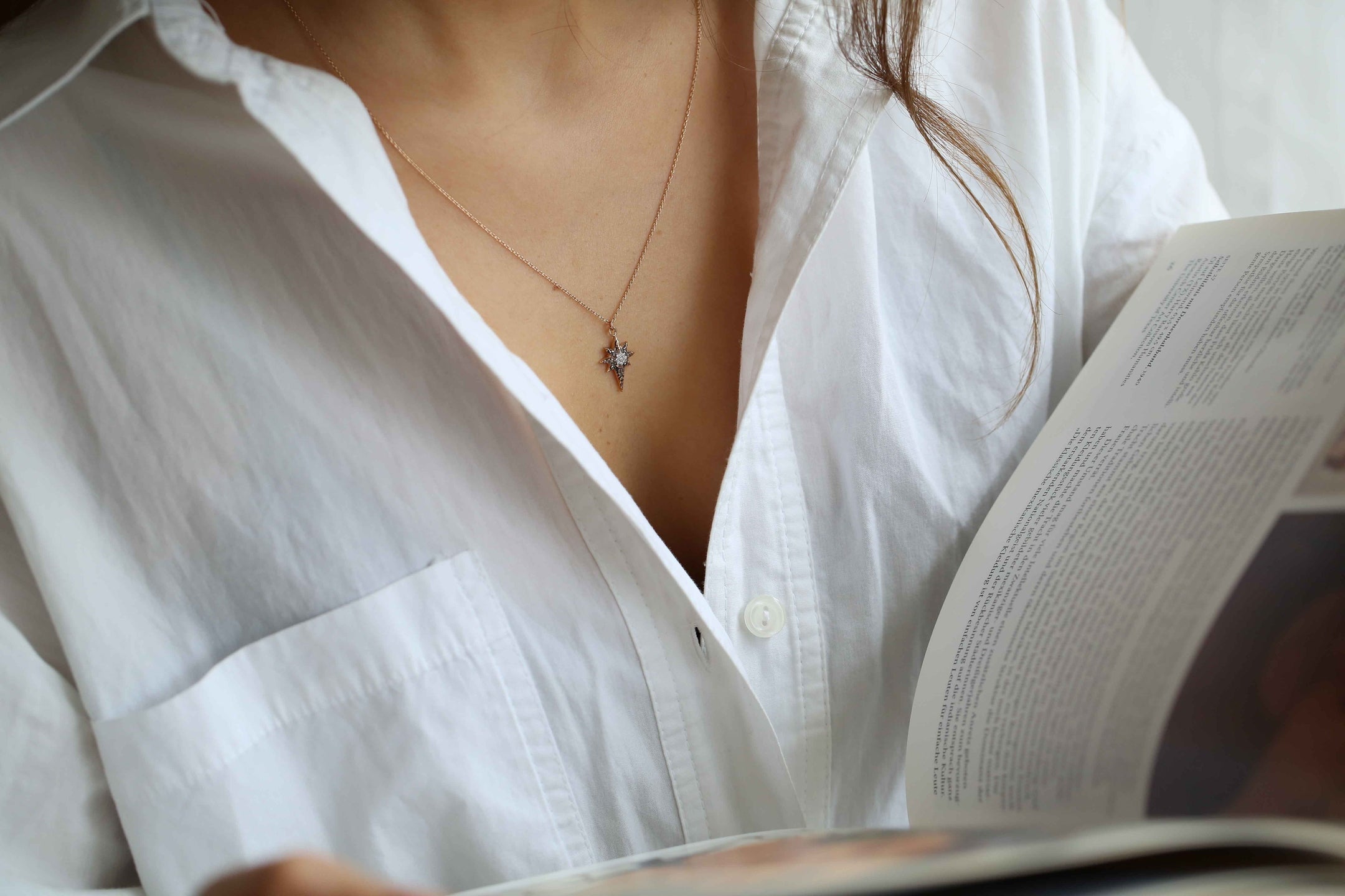 North Dia Diamond Necklace