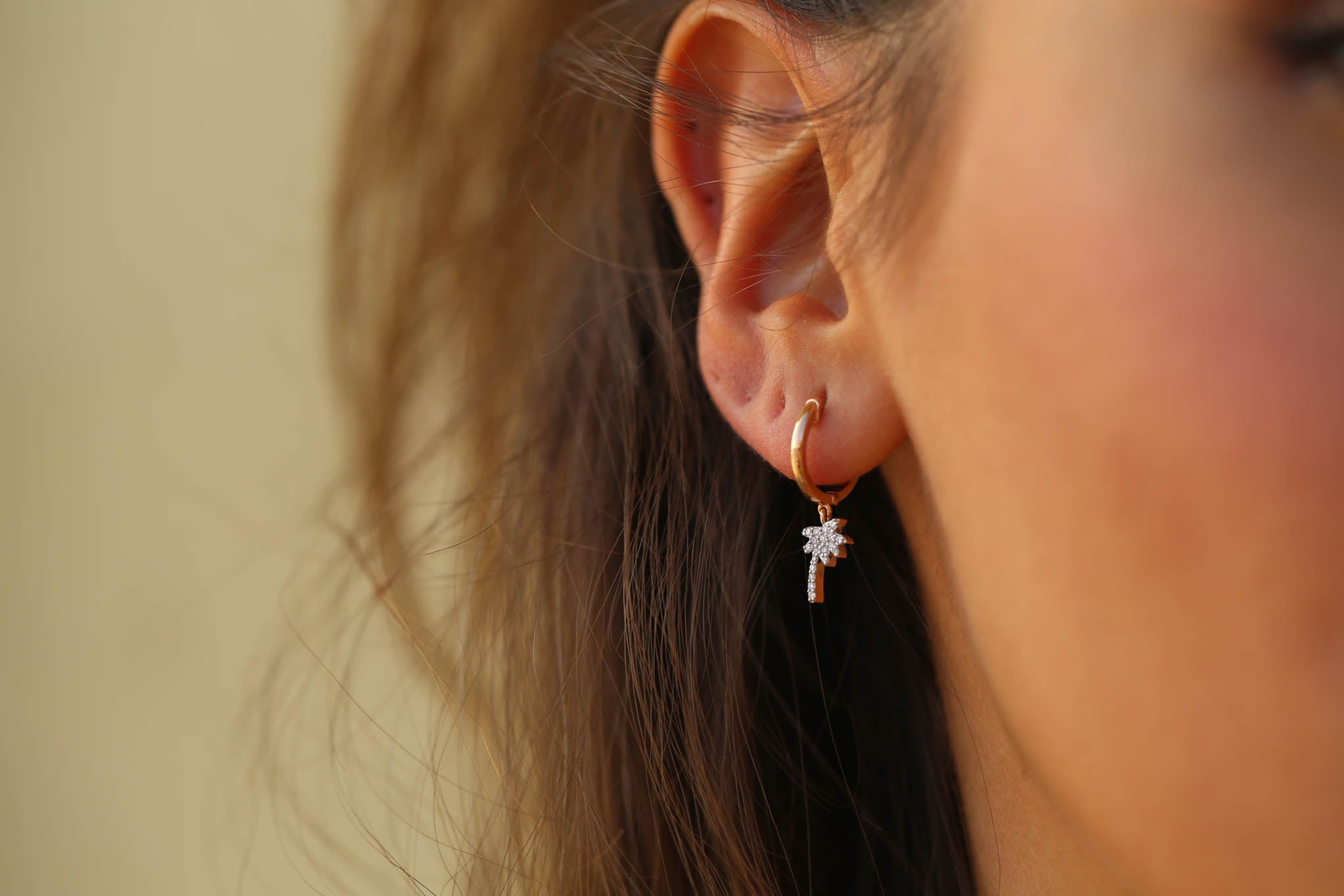 Prego Palm Diamond Earring